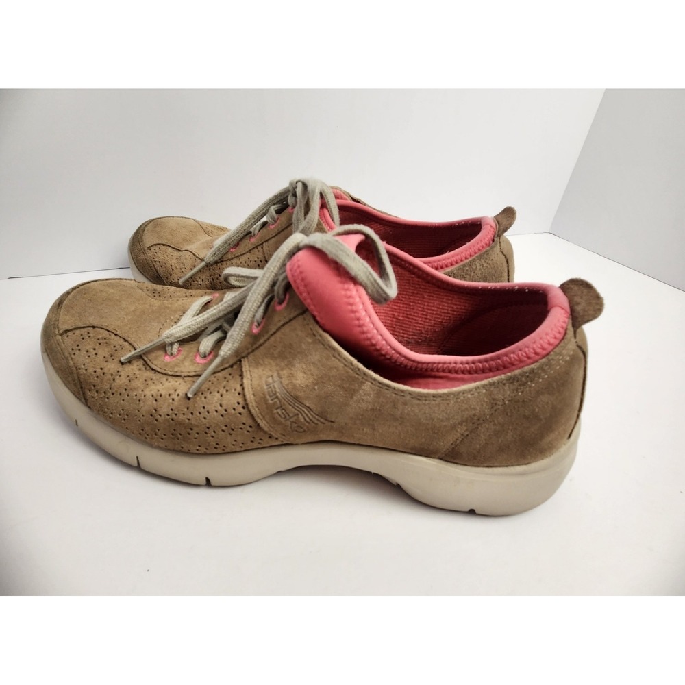 Dansko Women's Tan Suede/Pink Elise Comfort Sneakers Size 39 (8) - Picture 2 of 9